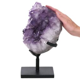 Amethyst Druze Cluster on Rotating Stand DS3029| Crystal Factory