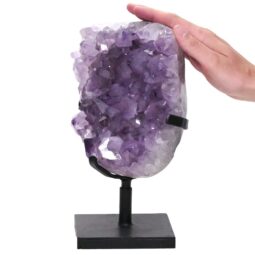 4.9kg Amethyst Druze Cluster on Rotating Stand DS3030 5 Amethyst Druze Cluster on Rotating Stand DS3030 | Crystal Factory
