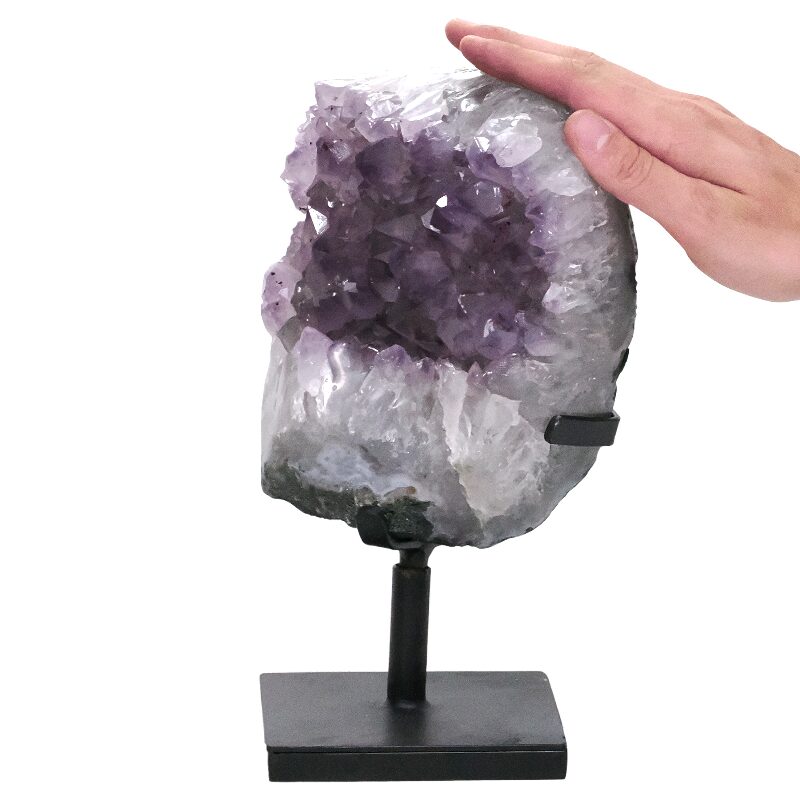 4.5kg Amethyst Druze Cluster on Rotating Stand DS3032 4 Amethyst Druze Cluster on Rotating Stand DS3032 | Crystal Factory
