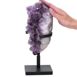 4.5kg Amethyst Druze Cluster on Rotating Stand DS3033 5 Amethyst Druze Cluster on Rotating Stand DS3033 | Crystal Factory