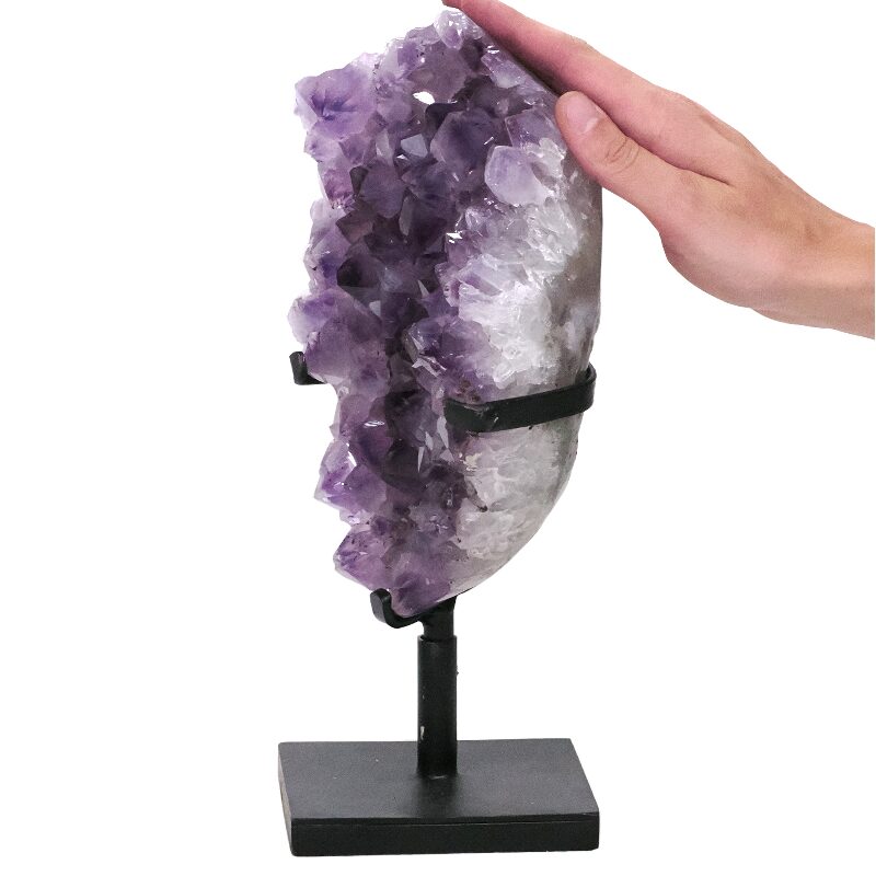 4.5kg Amethyst Druze Cluster on Rotating Stand DS3033 4 Amethyst Druze Cluster on Rotating Stand DS3033 | Crystal Factory