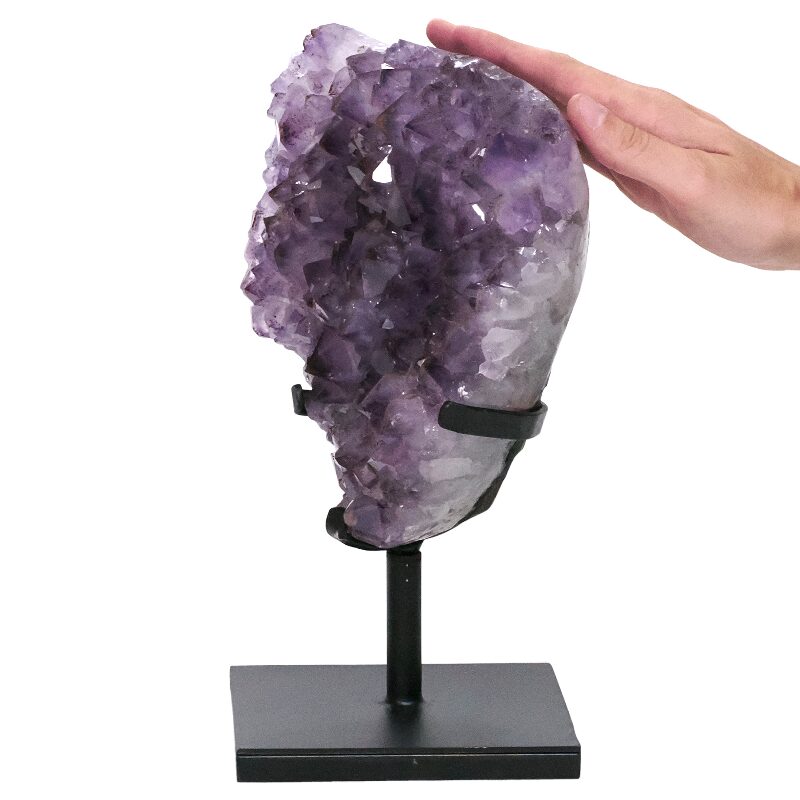 5.6kg Amethyst Druze Cluster on Rotating Stand DS3034 4 Amethyst Druze Cluster on Rotating Stand DS3034 | Crystal Factory