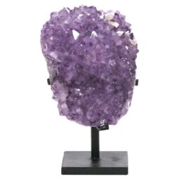Amethyst Druze Cluster on Rotating Stand DS3036 | Crystal Factory