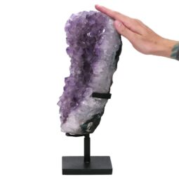 6kg Amethyst Druze Cluster on Rotating Stand DS3037 5 Amethyst Druze Cluster on Rotating Stand DS3037 | Crystal Factory