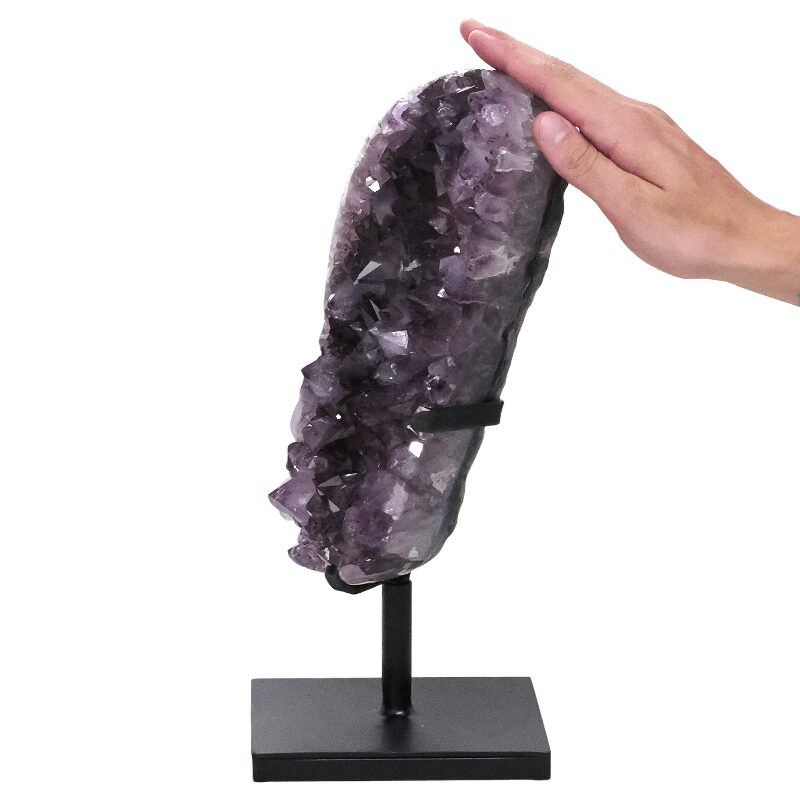 5.9kg Amethyst Druze Cluster on Rotating Stand DS3038 4 Amethyst Druze Cluster on Rotating Stand DS3038 | Crystal Factory
