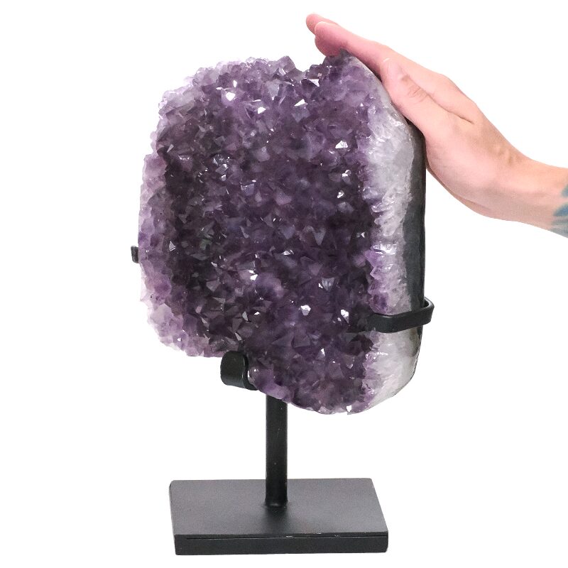 10kg Amethyst Druze Cluster on Rotating Stand DS3039 4 Amethyst Druze Cluster on Rotating Stand DS3039 | Crystal Factory