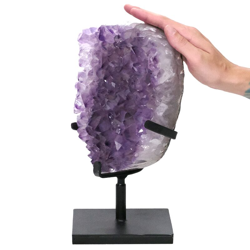 7kg Amethyst Druze Cluster on Rotating Stand DS3040 4 Amethyst Druze Cluster on Rotating Stand DS3040 | Crystal Factory