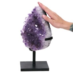 Amethyst Druze Cluster on Rotating Stand DS3041 | Crystal Factory