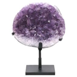 Amethyst Druze Cluster on Rotating Stand DS3042 | Crystal Factory