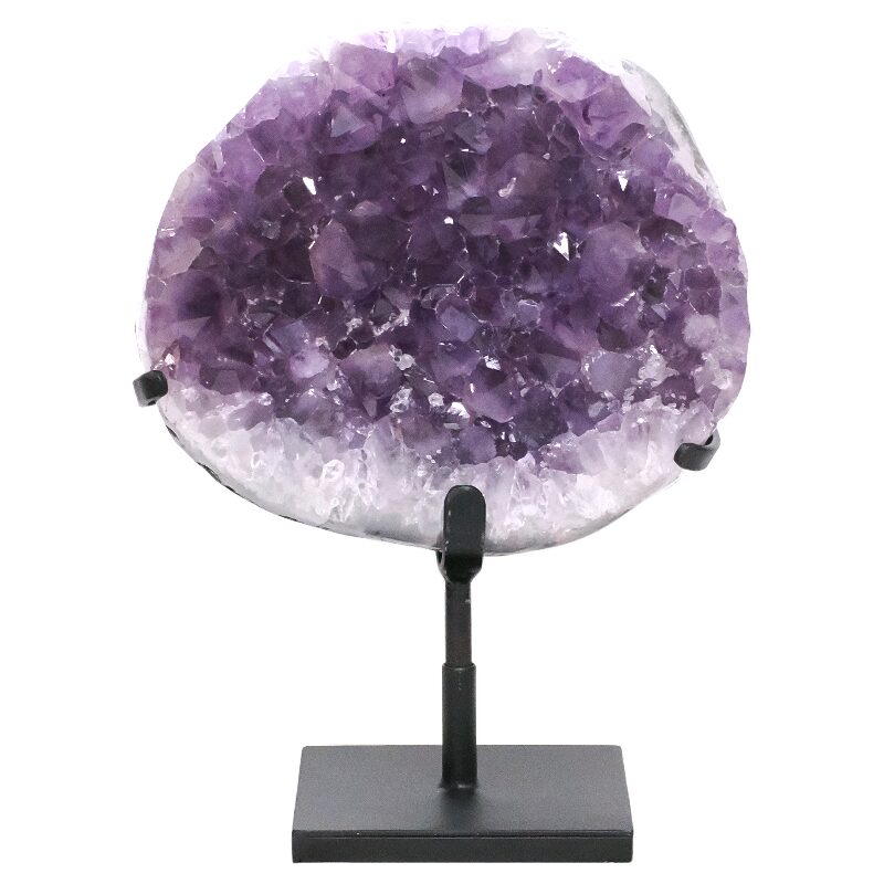 9.3kg Amethyst Druze Cluster on Rotating Stand DS3042 3 Amethyst Druze Cluster on Rotating Stand DS3042 | Crystal Factory