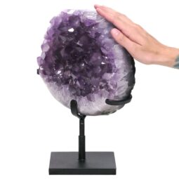 9.3kg Amethyst Druze Cluster on Rotating Stand DS3042 5 Amethyst Druze Cluster on Rotating Stand DS3042 | Crystal Factory