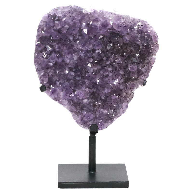 8.7kg Amethyst Druze Cluster on Rotating Stand DS3043 3 Amethyst Druze Cluster on Rotating Stand DS3043 | Crystal Factory