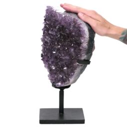 8.7kg Amethyst Druze Cluster on Rotating Stand DS3043 5 Amethyst Druze Cluster on Rotating Stand DS3043 | Crystal Factory