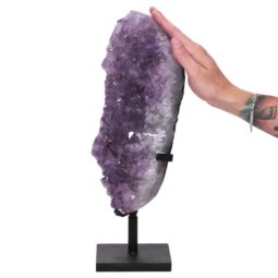 5.8kg Amethyst Druze Cluster on Rotating Stand DS3044 5 Amethyst Druze Cluster on Rotating Stand DS3044 | Crystal Factory