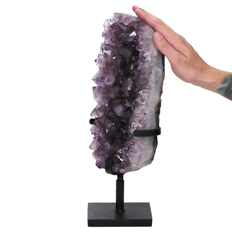 5.6kg Amethyst Druze Cluster on Rotating Stand DS3045 4 Amethyst Druze Cluster on Rotating Stand DS3045 | Crystal Factory