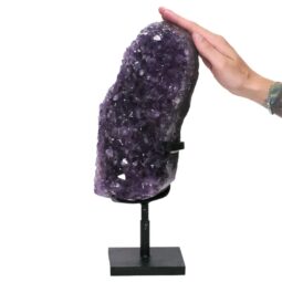 7.8kg Amethyst Druze Cluster on Rotating Stand DS3046 5 Amethyst Druze Cluster on Rotating Stand DS3046 | Crystal Factory