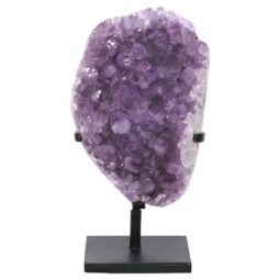Amethyst Druze Cluster on Rotating Stand DS3048 | Crystal Factory