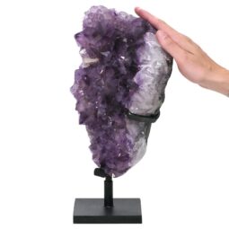 6.8kg Amethyst Druze Cluster on Rotating Stand DS3049 5 Amethyst Druze Cluster on Rotating Stand DS3049 | Crystal Factory