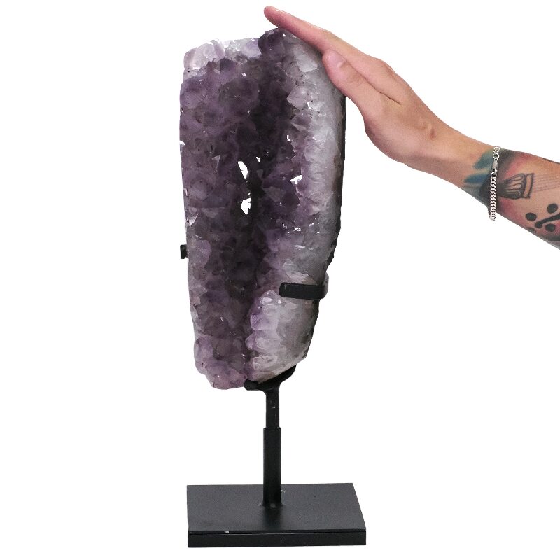 8.1kg Amethyst Druze Cluster on Rotating Stand DS3050 4 Amethyst Druze Cluster on Rotating Stand DS3050 | Crystal Factory