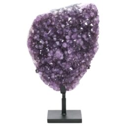 Amethyst Druze Cluster on Rotating Stand DS3053 | Crystal Factory