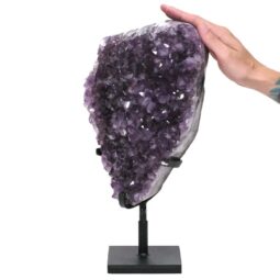 10.1kg Amethyst Druze Cluster on Rotating Stand DS3053 5 Amethyst Druze Cluster on Rotating Stand DS3053 | Crystal Factory