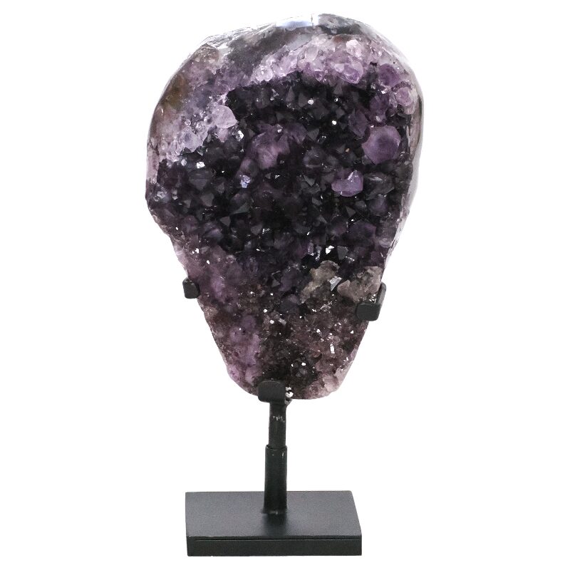 7.4kg Amethyst Druze Cluster on Rotating Stand DS3055 3 Amethyst Druze Cluster on Rotating Stand DS3055 | Crystal Factory