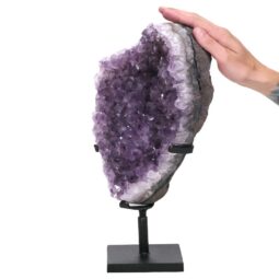 Amethyst Druze Cluster on Rotating Stand DS3058 | Crystal Factory