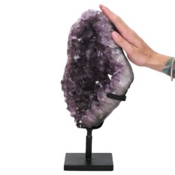 6.9kg Amethyst Druze Cluster on Rotating Stand DS3059 5 Amethyst Druze Cluster on Rotating Stand DS3059 | Crystal Factory