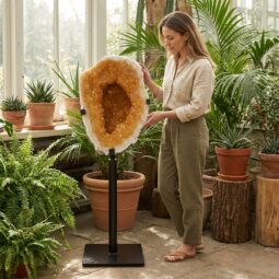 Citrine Cluster on Metal Stand DS3069 | Crystal Factory