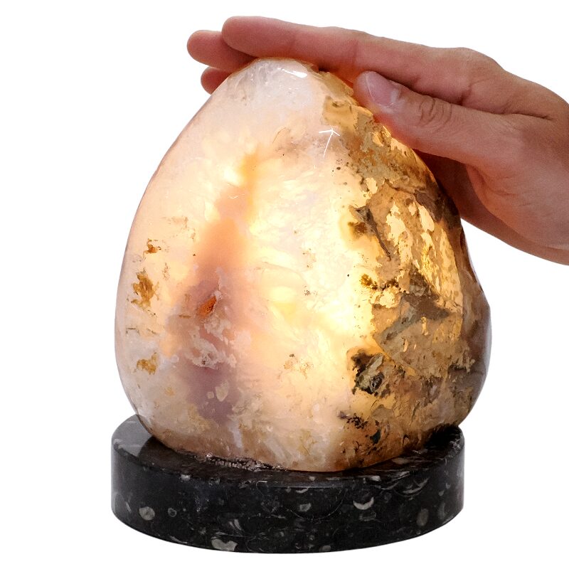 4.20kg Brazilian River Agate Lamp with LED Bulb N2208 4 Brazilian River Agate Lamp with LED Bulb N2208 | Crystal Factory