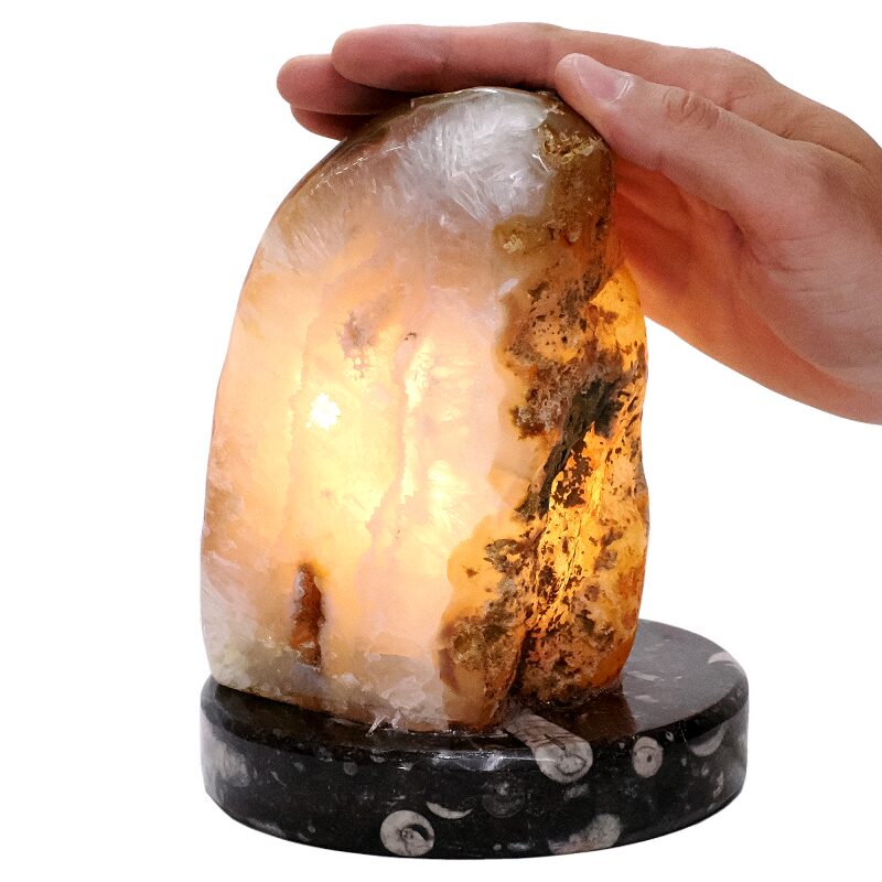 3.20kg Brazilian River Agate Lamp with LED Bulb N2211 4 Brazilian River Agate Lamp with LED Bulb N2211 | Crystal Factory