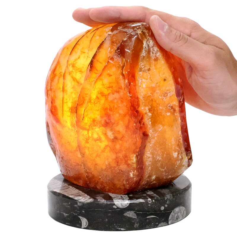 4.10kg Brazilian River Agate Lamp with LED Bulb N2213 4 Brazilian River Agate Lamp with LED Bulb N2213 | Crystal Factory