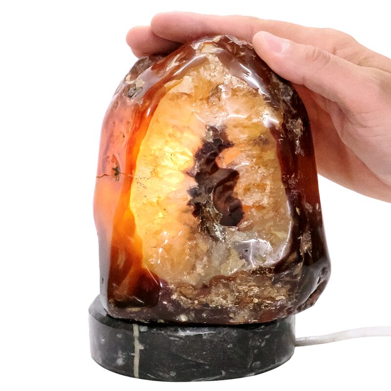 3.0kg Brazilian River Agate Lamp with LED Bulb N2216 4 Brazilian River Agate Lamp with LED Bulb N2216 | Crystal Factory