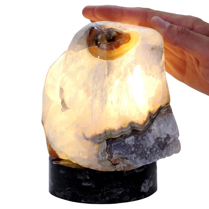 3.70kg Brazilian River Agate Lamp with LED Bulb N2218 4 Brazilian River Agate Lamp with LED Bulb N2218 | Crystal Factory