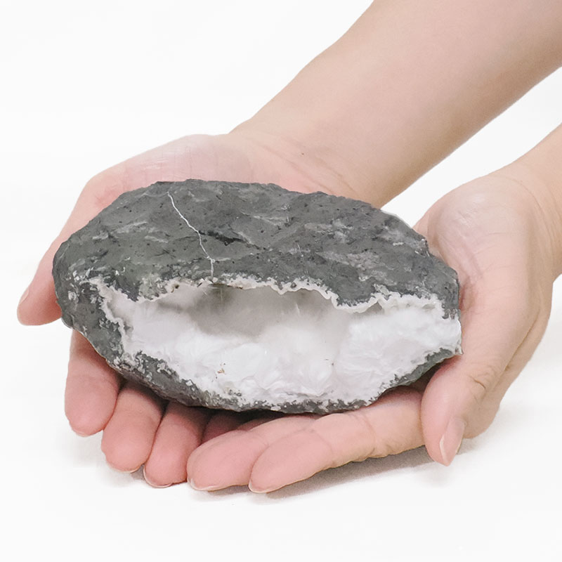 0.76kg Natural Okenite Crystal Geode Specimen DV379 7 Natural Okenite Crystal Geode Specimen DK379 | Crystal Factory