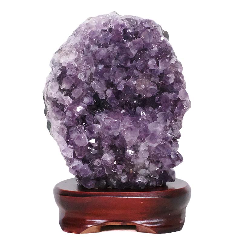 2.15kg Amethyst Lamp on Wooden Base - Purple LED Bulb DB769 3 Amethyst Lamp on Wooden Base – Purple LED Bulb DB769 | Crystal Factory
