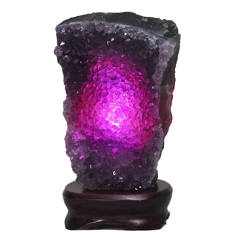 1.89kg Amethyst Lamp on Wooden Base - Purple LED Bulb DB771 4 Amethyst Lamp on Wooden Base – Purple LED Bulb DB771 | Crystal Factory