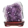 Amethyst Lamp on Wooden Base – Purple LED Bulb DB778 | Crystal Factory