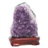 3.08kg Amethyst Lamp on Wooden Base - Purple LED Bulb L509 2 Amethyst Lamp on Wooden Base – Purple LED Bulb L509 | Crystal Factory