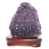 3.58kg Amethyst Lamp on Wooden Base - Purple LED Bulb L518 1 Amethyst Lamp on Wooden Base – Purple LED Bulb L518 | Crystal Factory
