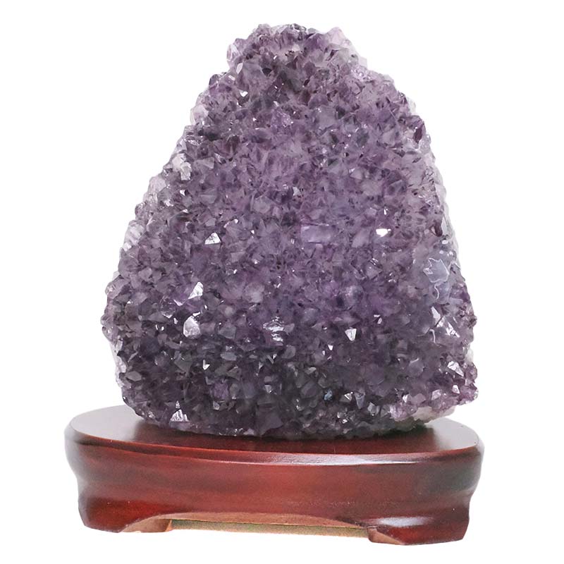 3.58kg Amethyst Lamp on Wooden Base - Purple LED Bulb L518 3 Amethyst Lamp on Wooden Base – Purple LED Bulb L518 | Crystal Factory