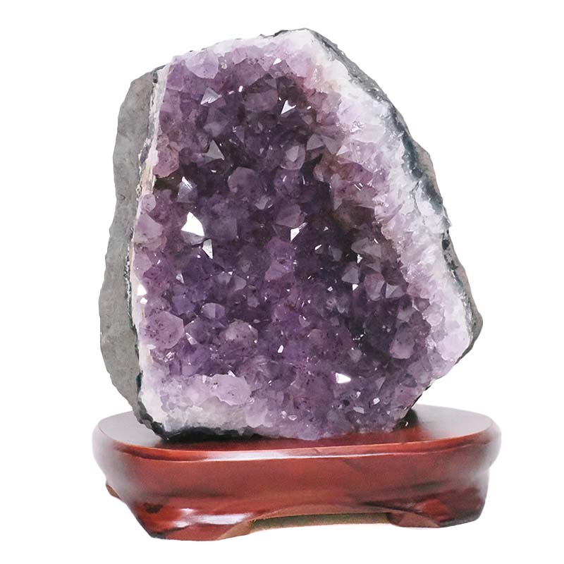 4.55kg Amethyst Lamp on Wooden Base - Purple LED Bulb L519 3 Amethyst Lamp on Wooden Base – Purple LED Bulb L519 | Crystal Factory