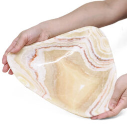 Banded Onyx Freeform Bowl L498 | Crystal Factory