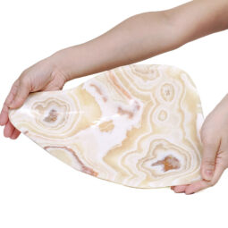 Banded Onyx Freeform Bowl L499 | Crystal Factory