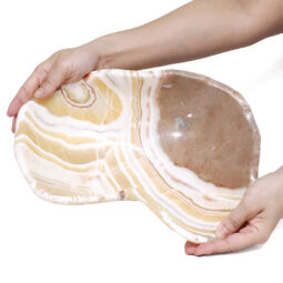 Banded Onyx Freeform Bowl V35 | Crystal Factory