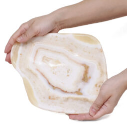 Banded Onyx Freeform Bowl V40 | Crystal Factory