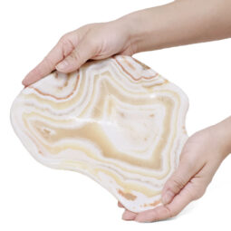 Banded Onyx Freeform Bowl V41 | Crystal Factory
