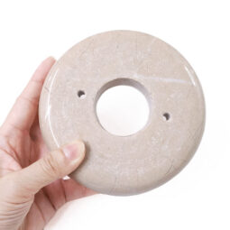 Beige Round Marble Base (Lamp Component) - Large | Crystal Factory