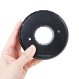 Black Round Marble Base (Lamp Component) | Crystal Factory