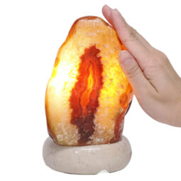 Crystal Quartz River Agate Lamp - White LED Bulb S1535 | Crystal Factory